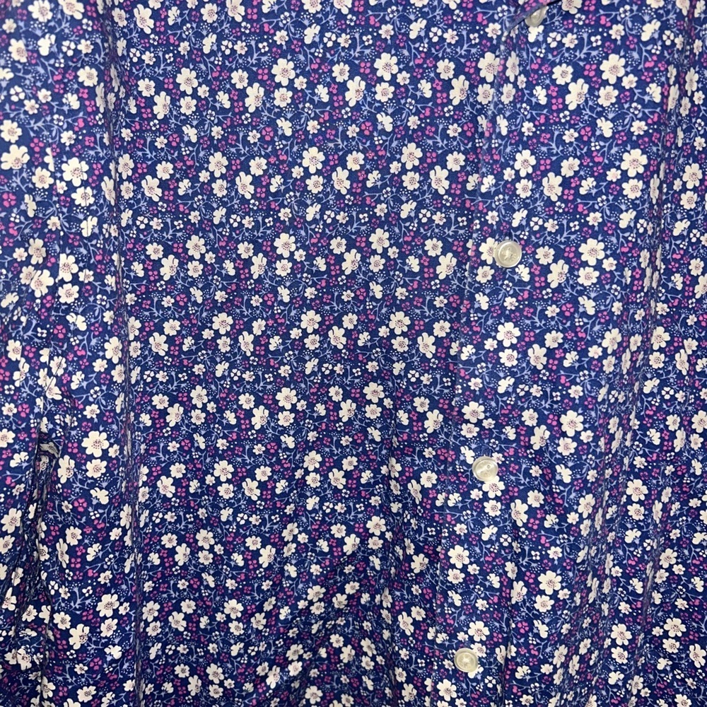 Tommy Hilfiger Navy Floral Button Down Shirt - Picture 3 of 7